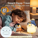 Penguin Night Light for Kids, Adorable Penguin Lamp with Hat, Food Grade Silicone Nursery Nightlight, Rechargeable/Dimmable/Timer,LED Squishy Novelty Animal Bedside Lamp,Funny Gifts for Boys by TinyTreasures Baby Boutique