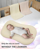 Muslin Baby Lounger Cover for Snuggle Me Organic Lounger/Baby Lounger/Organic Cotton Handmade Cover for Infant/Toddler Lounger/Nursing Pillow(Yellow, Wheat) by TinyTreasures Baby Boutique