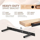 Homeforia 24inch Walnut Floating Shelves for Wall, High End Solid Real Wood 24in Floating Shelf for Bathroom, Dark Brown 24 inch Long Floating Shelves, Heavy Duty Bracket, 24 X 6.5 X 1.75 in, Set of 3 by CozyNest Decor