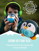 Kids Bluetooth Speaker Boys and Girls with Microphone, Mini Bluetooth Speaker Portable Wireless, 60 Day Battery, for Home, Outdoor and Travel, Works with iPhone and Android – Pepper Penguin by TinyTreasures Baby Boutique