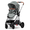 Mompush Ultimate2 Baby Stroller, Premium Convertible Full-Size Stroller for Toddler, Reversible Seat with One Hand Recline Adjustment, Car Seat Adapter Included by TinyTreasures Baby Boutique