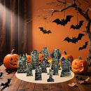 20Pcs Halloween Mini Tombstones Figurines, Plastic Miniature Tombstones Set Mini Gravestones Halloween Decorations for Miniature Graveyard Scene Haunted House DIY Crafts by CozyNest Decor