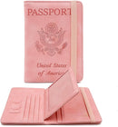 Melsbrinna Rfid Passport Holder for Travel women/Men, Cute Passport Wallet Rfid Blocking Card Slots, Rfid Passport Cover/CaseTravel Wallet, Passport Book Holder (1, Pink3) by TinyTreasures Baby Boutique
