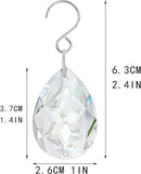 10pcs 38mm Clear Crystal Teardrops Chandelier Parts,Chandelier Crystal Prisms Pendants with Hook,Hanging Crystals for Lamp Window Christmas Tree Decoration Suncatcher by GreenHaven Gardens