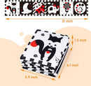 Cawgug Black and White High Contrast Baby Toys for Newborn Brain Development Tummy Time Soft Book Babies 0-3 6-12 Months Montessori Learning Activities Infant and Sensory Visual Stimulation Toys by TinyTreasures Baby Boutique