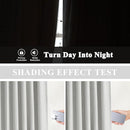 Vision Home Light Gray Pinch Pleated Full Blackout Curtains Linen Blended Room Darkening Curtain Panels 95 inch for Living Room Bedroom Thermal Insulated Pinch Pleat Drapes with Hooks 8FT 40"Wx95"Lx2 by CozyNest Decor