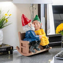 Kiss Garden Gnome Statue Valentine's Day Gifts Couple in Love Collectible Figurine Mr and Mrs Gnome Statue Lover Couple Figurine Romantic Gnome Statue Indoor Outdoor Garden Yard Home Décor by CozyNest Decor