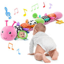 Baby Toys 6-12 Months Music Caterpillar Infant Toys Stuffed Animals 0-3-6 Months Teething Tummy Time Sensory Toys with Mirror Rattle&Pull String for Boys Girls Birthday Gifts|Candy Pink,Leafy by TinyTreasures Baby Boutique