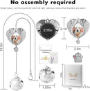 Pet Memorial Suncatcher - Dog Memorial Gifts for Loss of Dog, Christmas Pet Paw Print Photo Ornament, Pet Sympathy Gift, Bereavement Gift Ideas for Dog or Cat Passing Away, Remembrance, Silver Metal by GreenHaven Gardens