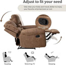 CANMOV Faux Leather Manual Recliner Sofa Set,Manual Reclining Sofa and Recliner Loveseat with Overstuffed Armrest for Living Room,Bedroom Furniture,Office,Nut Brown by CozyNest Decor