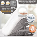 Baby Lounger - Snuggle Cozy Me Infant Lounger for Newborns | Flannel Cover, Breathable Soft, Portable Awake-Time Pad, Essential Baby Gift -Grey by TinyTreasures Baby Boutique