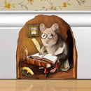 Mouse Reading Book, Wall Decor Sticker Decal, Kids Room, Classroom, Home, Bedroom, Bookcase, Book Lover, of Mice and Men, Children, Adorable, (Novelist Mouse) by CozyNest Decor