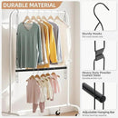STORAGE MANIAC Hanging Closet Rod, Adjustable Width and Height Closet Hanging Organizer, Space-Saving Clothes Hanging Bar, Closet Extender Hanging Rod Double Closet Hanging Rod, 1 Pack Black by CozyNest Decor