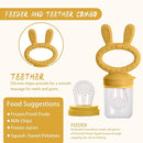 WAJIAYON Baby Breastmilk Popsicle Molds & Baby Fruit Feeder (2 Pack), Baby Food Freezer Tray Storage Containers, Silicone Teething Pacifier Feeder and Teether for Babies,Baby Feeder - Yellow by TinyTreasures Baby Boutique