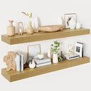Heimlove 40 Inches Floating Shelves for Wall,9.3" Deep Oak Long Floating Shelves Set of 2,Large Display & Storage Shelf,Wall Shelf for Bathroom Bedroom Living Room Kitchen Office by CozyNest Decor