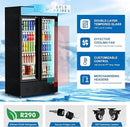 30 Cu.ft. Commercial Beverage Refrigerators Glass Door Refrigerator Upright Display Cooler with Soft LED Light and Adjustable Shelves for Restaurant Grocery Stores Home by CozyNest Decor