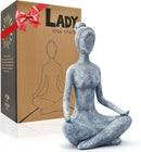 Goodeco Zen Lady Garden Outdoor Statue - Resin Collectible Figurines for Home Decor Accents & Shelf Decoration, Great Gift Ideas, 11.4 Inches (Grey) by GreenHaven Gardens