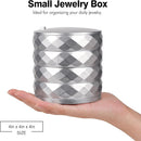 CONBOLA Travel Jewelry Case Box, Small Jewelry Organizer Earring Holder for Women, 5-Layer Rotating Jewelry Storage Tray with Lid for Bracelets Rings Bracelets by TinyTreasures Baby Boutique