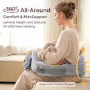 Momcozy CozyPro Nursing Pillow for Breastfeeding - All Around Ergonomic Comfort & Support - Pioneering Safety Fence - Plus Size Wider Feeding Pillow with Lumbar Support for Easier & Healthier Nursing by TinyTreasures Baby Boutique