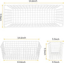 2 Sets Extra Large Hanging Wall Basket, White Metal Wire Baskets with Steel Hooks for Organizing, WallmountedFruit Vegetable Toy Snack Storage, Home Kitchen Bathroom Laundry Pantry Organizer by GreenHaven Gardens