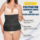 3 in 1 Postpartum Belly Band - Postpartum Belly Support Recovery Wrap, After Birth Brace, Slimming Girdles, Body Shaper Waist Shapewear, Post Surgery Pregnancy Belly Support Band (S/M, Black) by TinyTreasures Baby Boutique