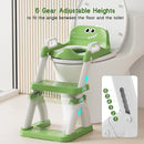 Potty Training Seat, Toddler Toilet Seat for Kids Boys Girls, 2 in 1 Potty Training Toilet for Kids, Splash Guard Anti-Slip Pad Step Stool, Adjust High Potty Chair for Toddler Kid Boys Girls by TinyTreasures Baby Boutique