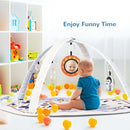 Baby Play Mat Tummy Time Mat with Exclusive Foldable Design, Stage-Based Skill Development Activity Gym Mat, Machine Washable Play Mat for Baby Girl with Gift Package by TinyTreasures Baby Boutique