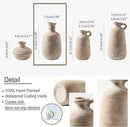 Ceramic Rustic Flower Vase, 12.4" Large Farmhouse Vases Home Decor Pottery Neutral Decorative Vase Pampas for Table Entryway Bookshelf Living Room Kitchen Bedroom by CozyNest Decor
