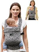 GROWNSY Baby Carrier Newborns to Toddlers, Ergonomic Baby Toddler Carrier Wraps with Head Support, Easy to Wear, Infant Carrier Baby Gift, Travel and Hiking Friendly, 7 to 44 lb (Gray-Leopard) by TinyTreasures Baby Boutique