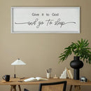 SRSZHIYUE Give It To God And Go to Sleep Sign 40"×15" for Master Bedroom Above Bed Wall Decor Large Farmhouse Guest Room Over Art Decoration (White) by CozyNest Decor