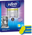 Dishwasher Cleaner and Deodorizer Tablets - Deep Clean Dishwasher Cleaner Tablets, Septic Safe, Natural Limescale Remover - Compatible with All Models (12 Pack) by TinyTreasures Baby Boutique