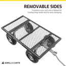 Gorilla Carts Steel Utility Cart, 4 Cu Ft Bed, 800 lb Load Capacity, Black – Heavy-Duty Outdoor Hauling Wagon with Removable Side Panels for Yard, Lawn, Garden or Landscaping by GreenHaven Gardens