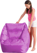 Posh Creations Structured Comfy Seat for Playrooms and Bedrooms, Large Bean Bag Chair, Coronado Chair, Purple by TinyTreasures Baby Boutique