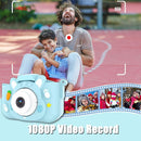 Kids Camera Toys,48MP Dual Lens with 64G SD Card and Cartoon Soft Cover for 3-8 Year Old Girls Boys (Bluer) by TinyTreasures Baby Boutique