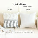 HOdo Home 18x18 Throw Pillow Covers, 2PCS Tufted Boho Jacquard Pillow Covers,Farmhouse Decorative Pillow Cover,Pillow Cases for Couch Sofa Bed Stylish Decor, Simple Textured Cushion Sham by CozyNest Decor