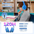 EarFun K4NC Active Noise Cancelling Headphones for Kids, 120H Playtime, 74/85/94dBA Volume Limited, Kids Bluetooth Headphones with Mic, Bluetooth 5.4, Stereo Sound Kid Headset for School/Home/Travel by TinyTreasures Baby Boutique
