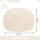 Large Bean Bag Chair, 5FT Giant Beanbag Chairs with Memory Foam Filled, Bean Bag Chairs for Adults, Ultra Soft Lazy Sofa for Living Room Bedroom (White) by CozyNest Decor