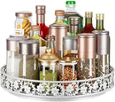 Lazy Susan Organizer Turntable 10", 360 Rotating Spice Rack Lazy Susan for Cabinet Dining Table Top Countertop Pantry Kitchen Cupboard Vanity Bathroom Refrigerator White by CozyNest Decor
