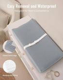 Blissful Diary Muslin Baby Changing Pad with Waterproof Lining Foam, Diaper Changing Table Pad with Cover for Dressers (Gray, Rectangular) by TinyTreasures Baby Boutique