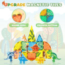 Dinosaur Magnetic Tiles,Animals Magnet Building Blocks Toys Dino World,3D STEM Educational Magnet Tiles for Boys Girls Kids Age 3 4 5 6 7 8 by TinyTreasures Baby Boutique