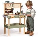 ROBOTIME Wooden Kids Tool Bench, Toddler Tool Bench - Toy Play Workbench Workshop with Tool Belt, Play Tools Set, Drawing Paper for Construction Play, Perfect for Kids Ages 3-5 by TinyTreasures Baby Boutique