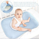 Hooyax Muslin Baby Lounger Cover Soft Organic Cotton Slipcover Fits Newborn Lounger for Baby Boys and Girls (Ice-Snow Blue) by TinyTreasures Baby Boutique