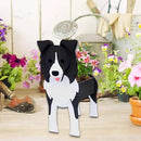 Border Collie Dog Planter Plant Pots,Cute Garden Dog Flower Planter,Dog Planters Birthday Gifts for Women,Office,Indoor/Outdoor Decor（9.45 * 5.94 * 13.39in） by GreenHaven Gardens
