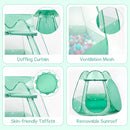 Baby Ball Pit for Toddler with 50 Balls, Pop Up Tent Kids with Star Lights for 1 2 3 Year Old Birthday Gift, 12-18 Months Baby Girl Toys with Carrying Bag, Indoor&Outdoor Play Tent for Kids(Green) by TinyTreasures Baby Boutique