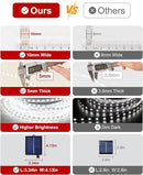 LUHLEE Solar LED Strip Lights, Upgrade Outdoor Rope Lights 8 Lighting Modes,IP65 Waterproof String Lights for Patio Yard Deck Porch Balcony Garden (White, 16.4 ft) by GreenHaven Gardens