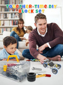 STEM Toys for 5 6 7 8+ Year Old Boy, 10 in 1 Electric Building Toys for Kids Ages 4-8 5-7 6-8, Educational Racing Construction Science Kit for Boys 4-6 8-10, Creative Activities Holiday Birthday Gift by TinyTreasures Baby Boutique