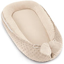 Baby Lounger - Infant Lounger Pillow for Newborn 0-24 Months, Soft, Breathable & Portable Baby Lounger Pillow for Boys & Girls, Cozy Baby Floor Seat for Home & Travel (Beige) by TinyTreasures Baby Boutique