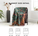 MSGKV Boho Throw Blanket for Couch and Sofa Cotton Blankets for Living Room Bedroom Reversable Florals Throw 60"x80" Breathable Cozy Blankets by CozyNest Decor
