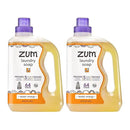 Zum Laundry Soap by Indigo Wild - Liquid, Plant-Based Soap with Baking Soda, Essential Oils, Coconut Oil & More - Wash Up to 64 Loads - Sweet Orange - 64 fl oz (2 Pack) by CozyNest Decor