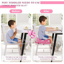 Toddler Booster Seat for Dining Table, Stronger Support Booster Seat for Table Washable 2 Safer Straps Non-Slip Bottom Portable for Kids Baby Increasing Cushion for Travel Home by TinyTreasures Baby Boutique